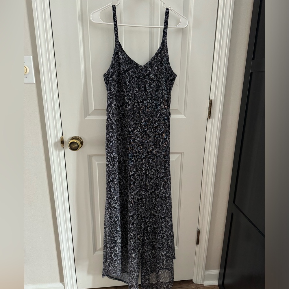 Maurices - Navy Floral Jumpsuit. Size L.
